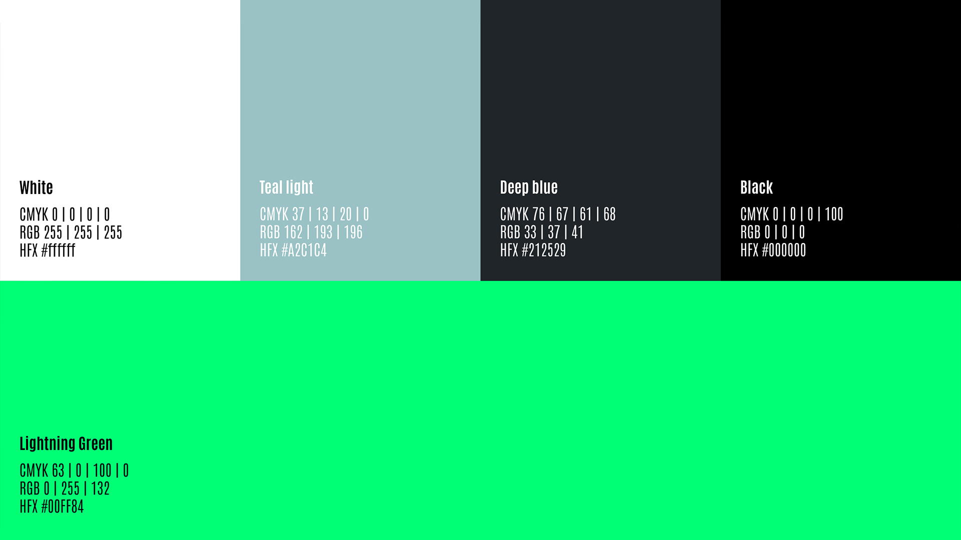 palette colori utilizzata per la Brand Identity di Tazzati EV