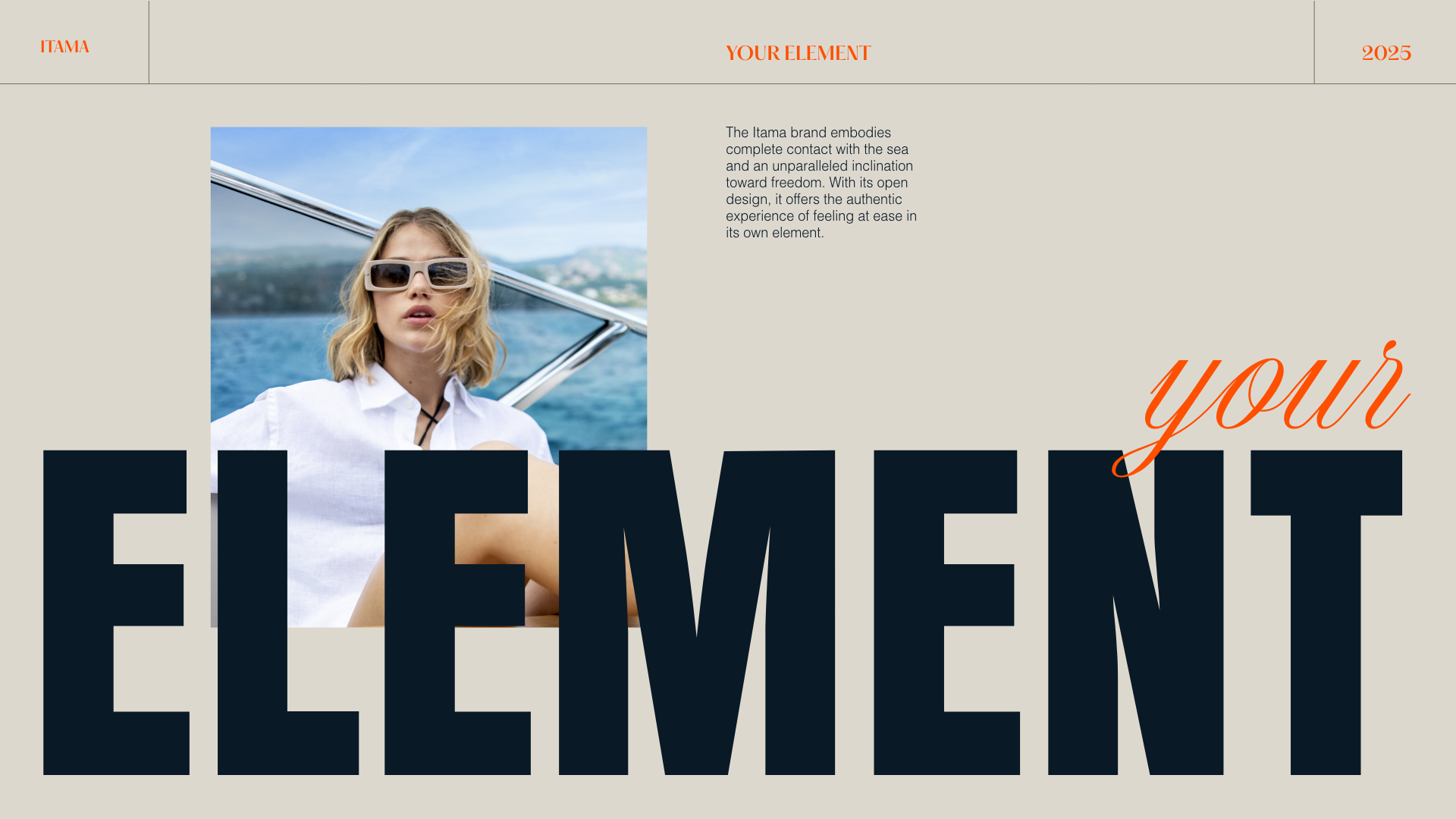 Mockup di sezione del nuovo sito Itama
